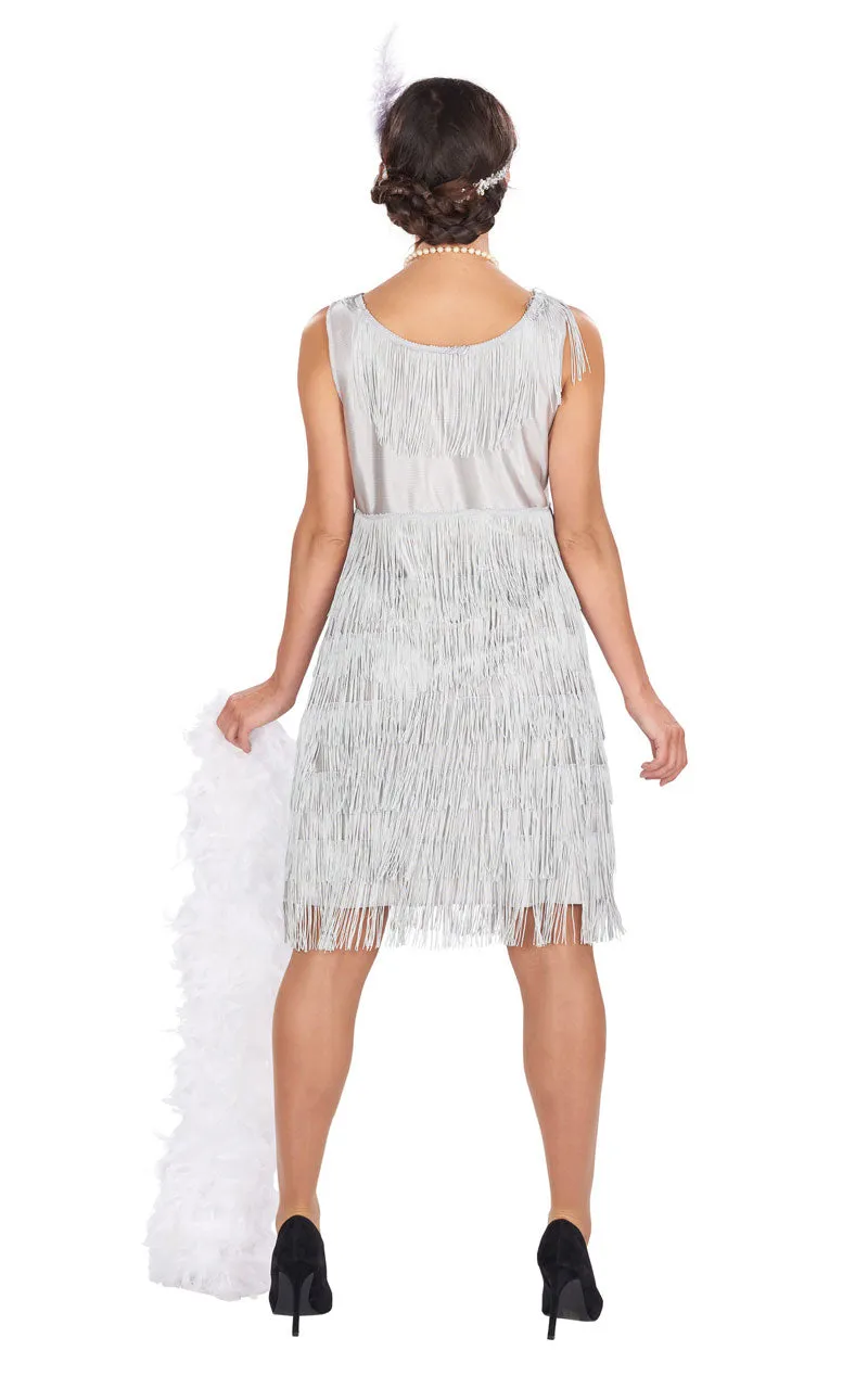 1920s Silver Flapper Costume