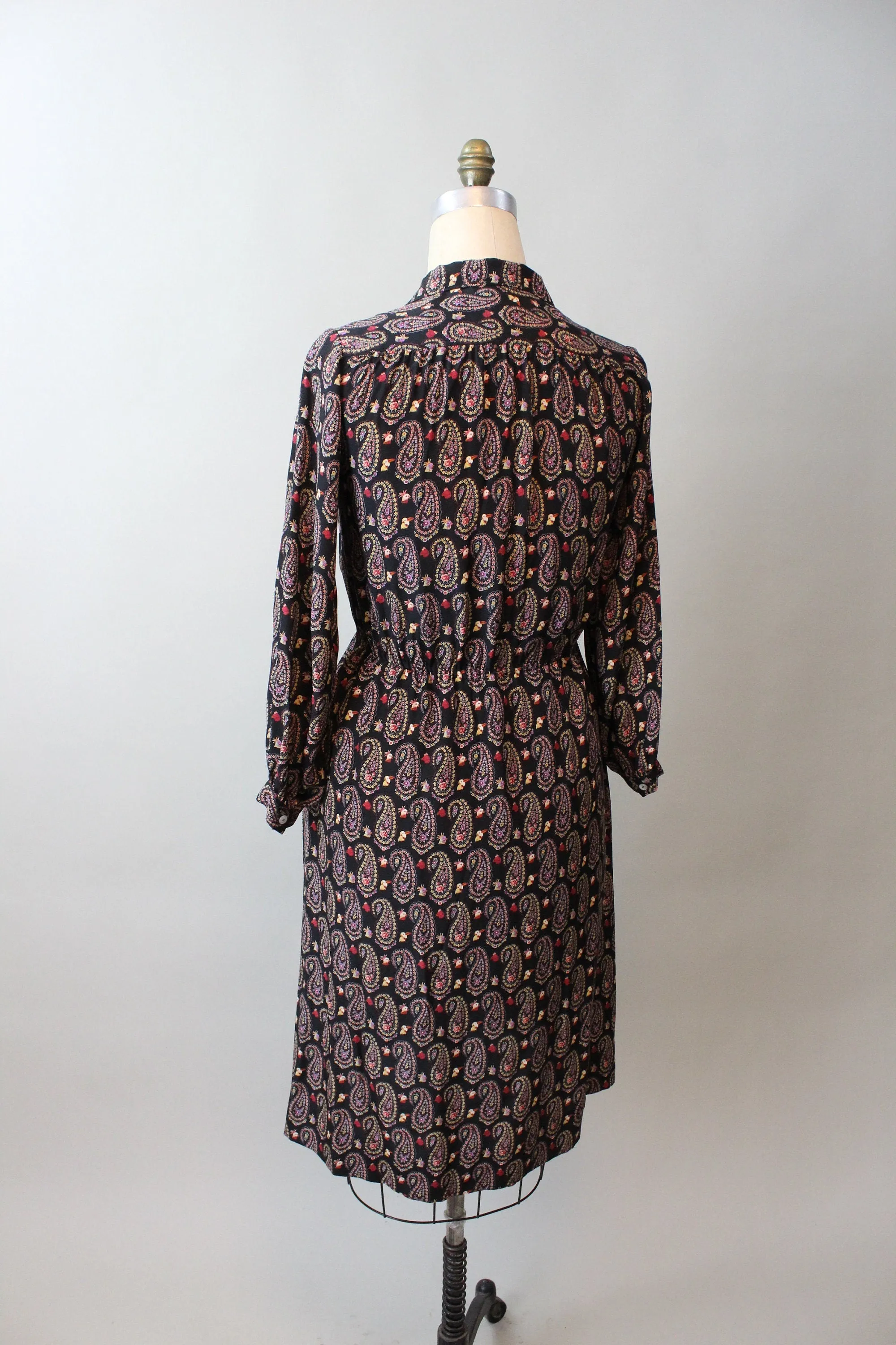 1970s HANAE MORI bird print novelty dress small medium | new fall