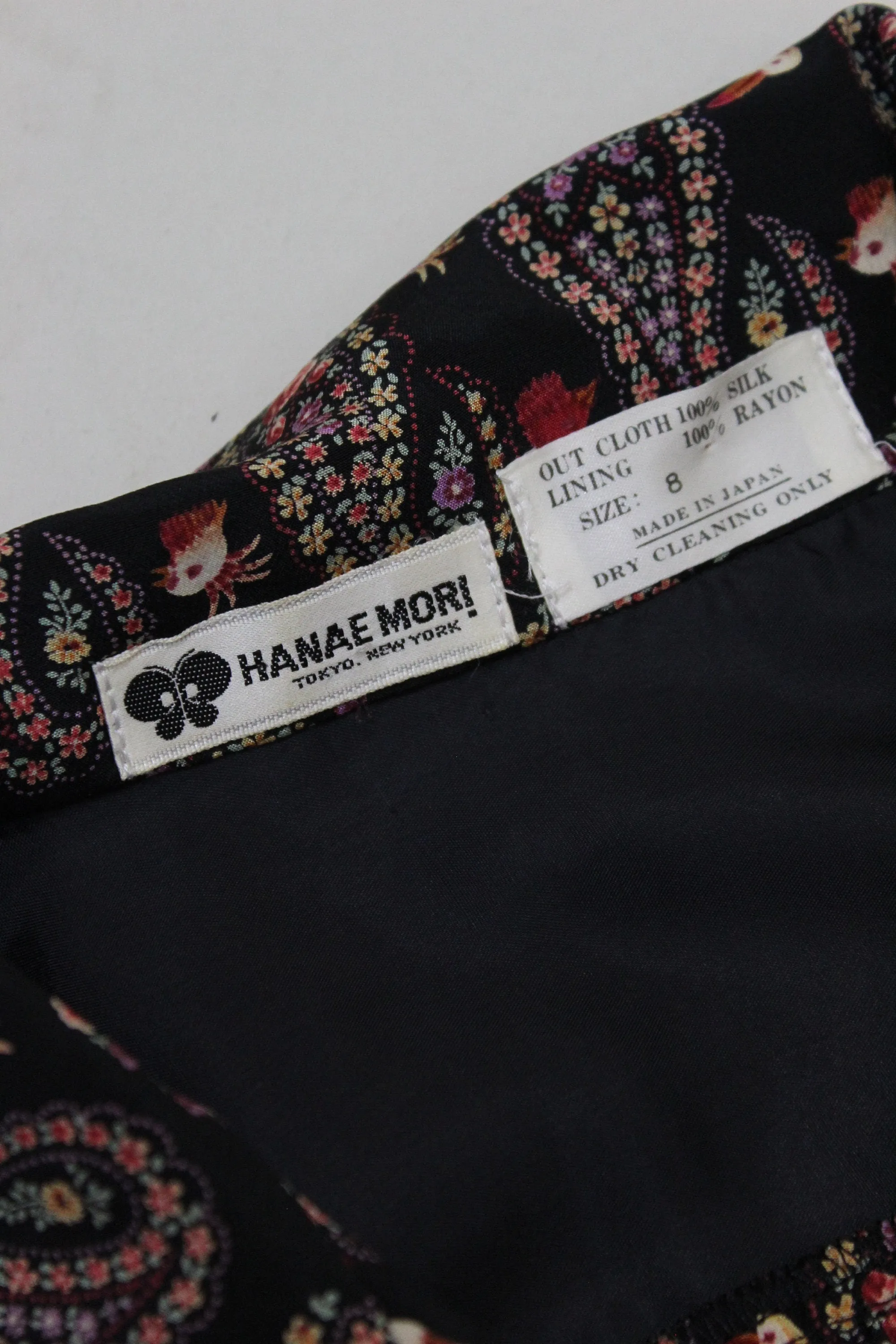 1970s HANAE MORI bird print novelty dress small medium | new fall