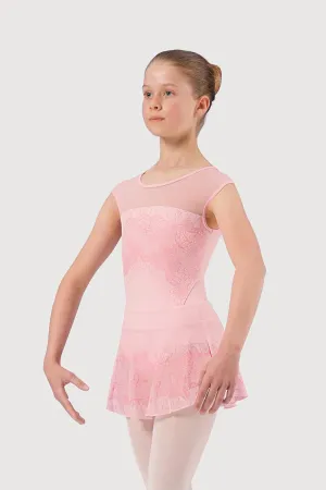 A54151G - Bloch Printed Lace Girls Pull On Skirt