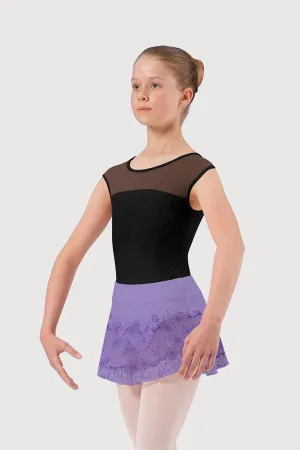 A54151G - Bloch Printed Lace Girls Pull On Skirt