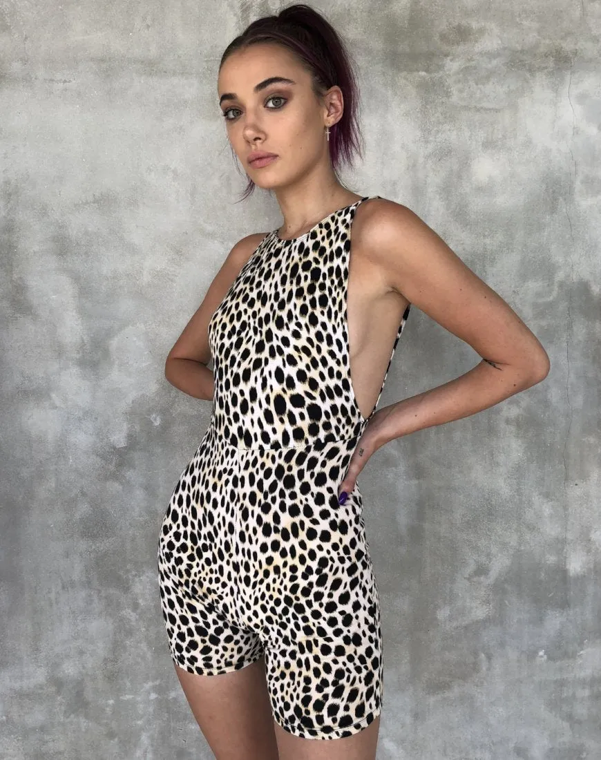 Acro Unitard in Cheetah