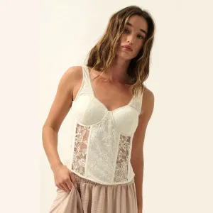 Alicia Corset Top in Ivory