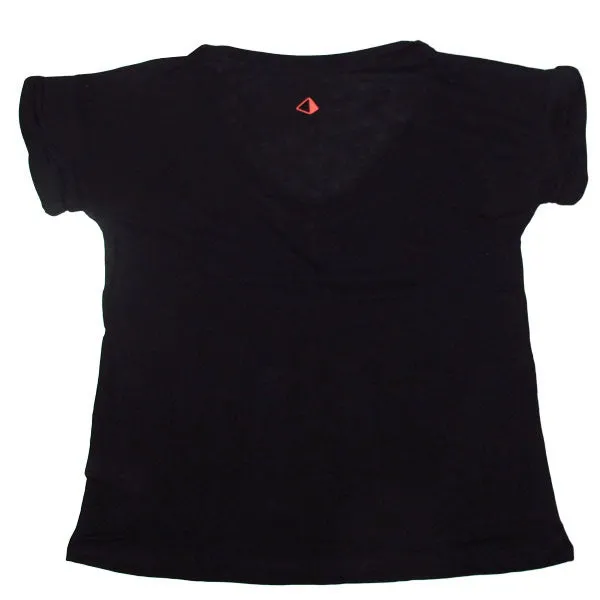 Amnesia Ibiza Women's T-shirt with Leather Look Logo