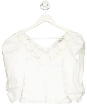 & Other Stories White Rose Detail Corset Top UK 8