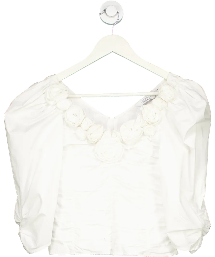 & Other Stories White Rose Detail Corset Top UK 8
