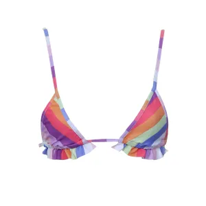 APHRODITE TRI BIKINI TOP - SUNSET STRIPE