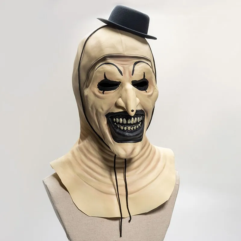 Art The Clown Mask Terrifier 2 Cosplay Costume Terror Clown Masks Full Face Mask Halloween Carnival Party Adults Masks