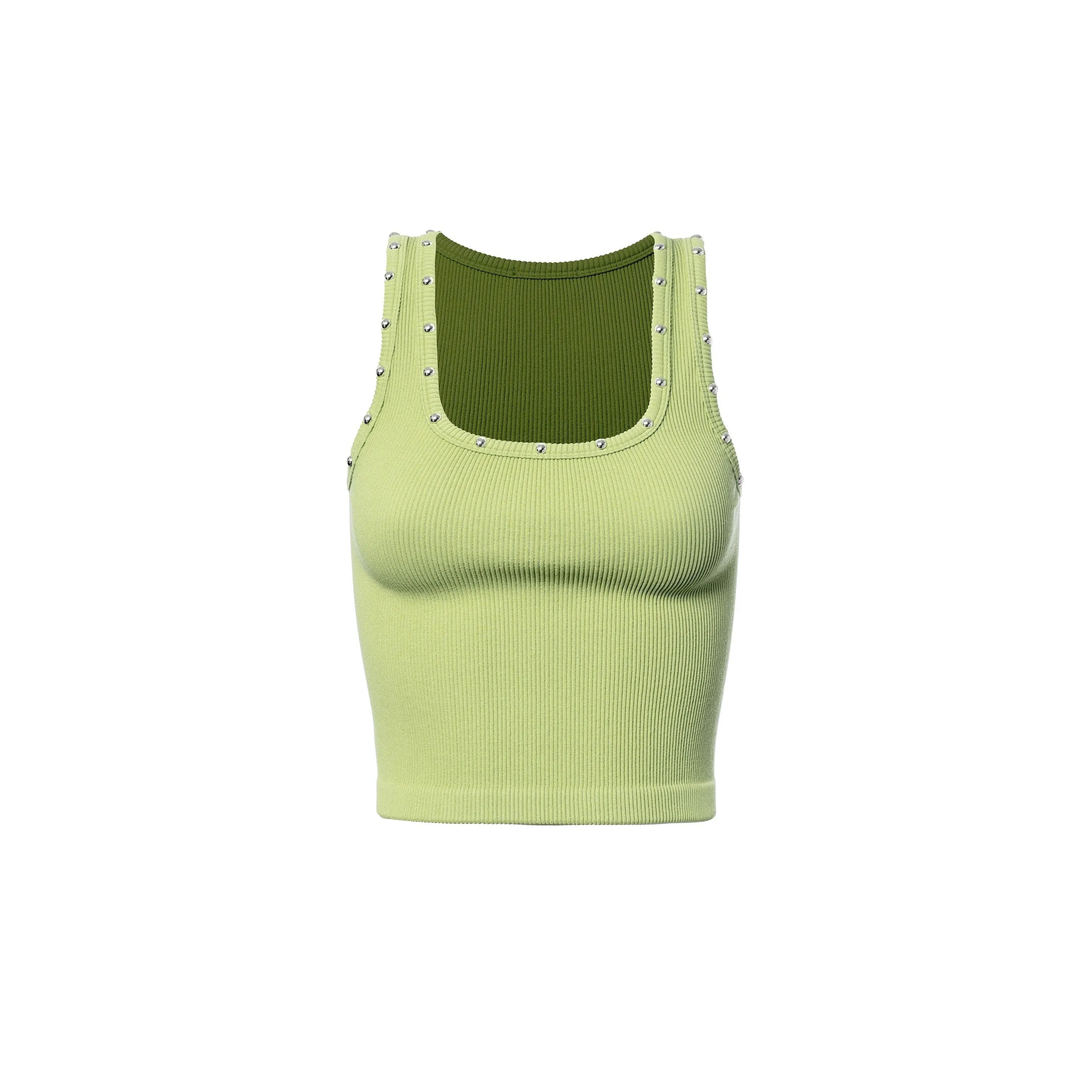 BASIC STUDDED RIBBED TOP