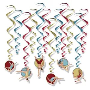 Beistle Vintage Circus Whirls - Party Supply Decoration for Vintage Circus