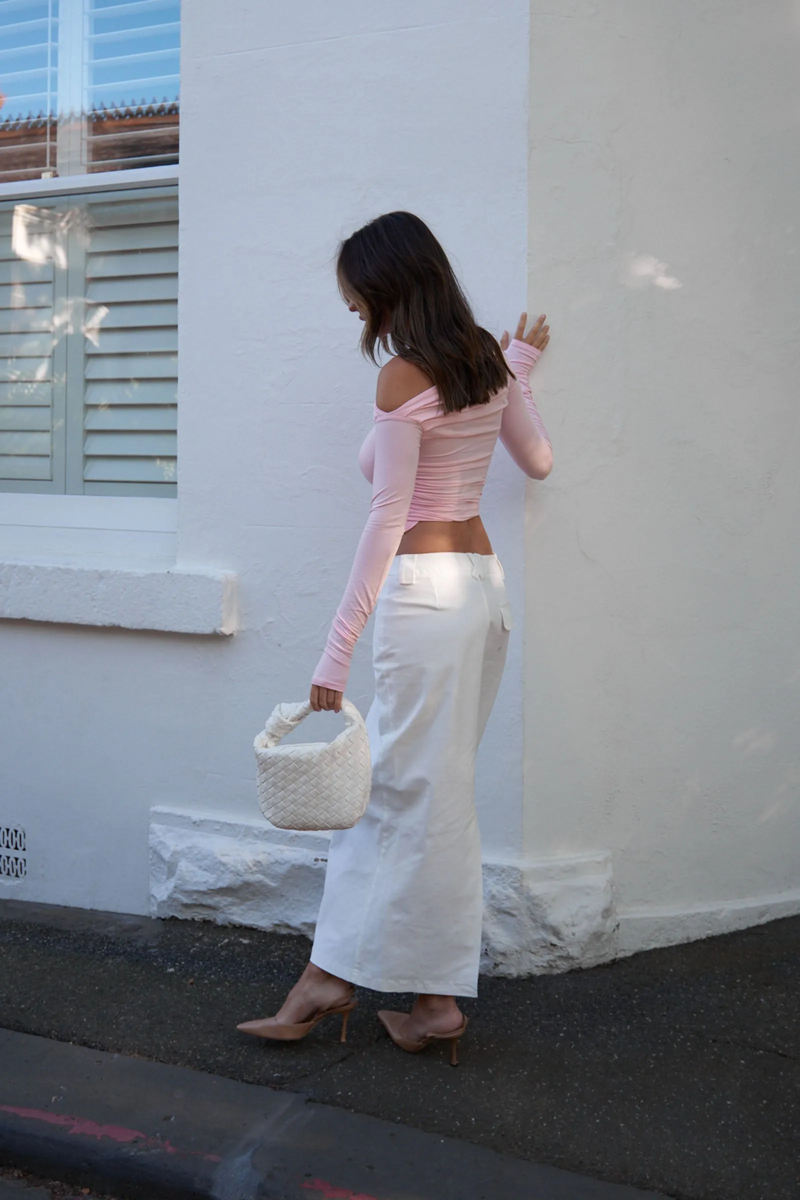 Bella Ruche off The Shoulder Top - Pink