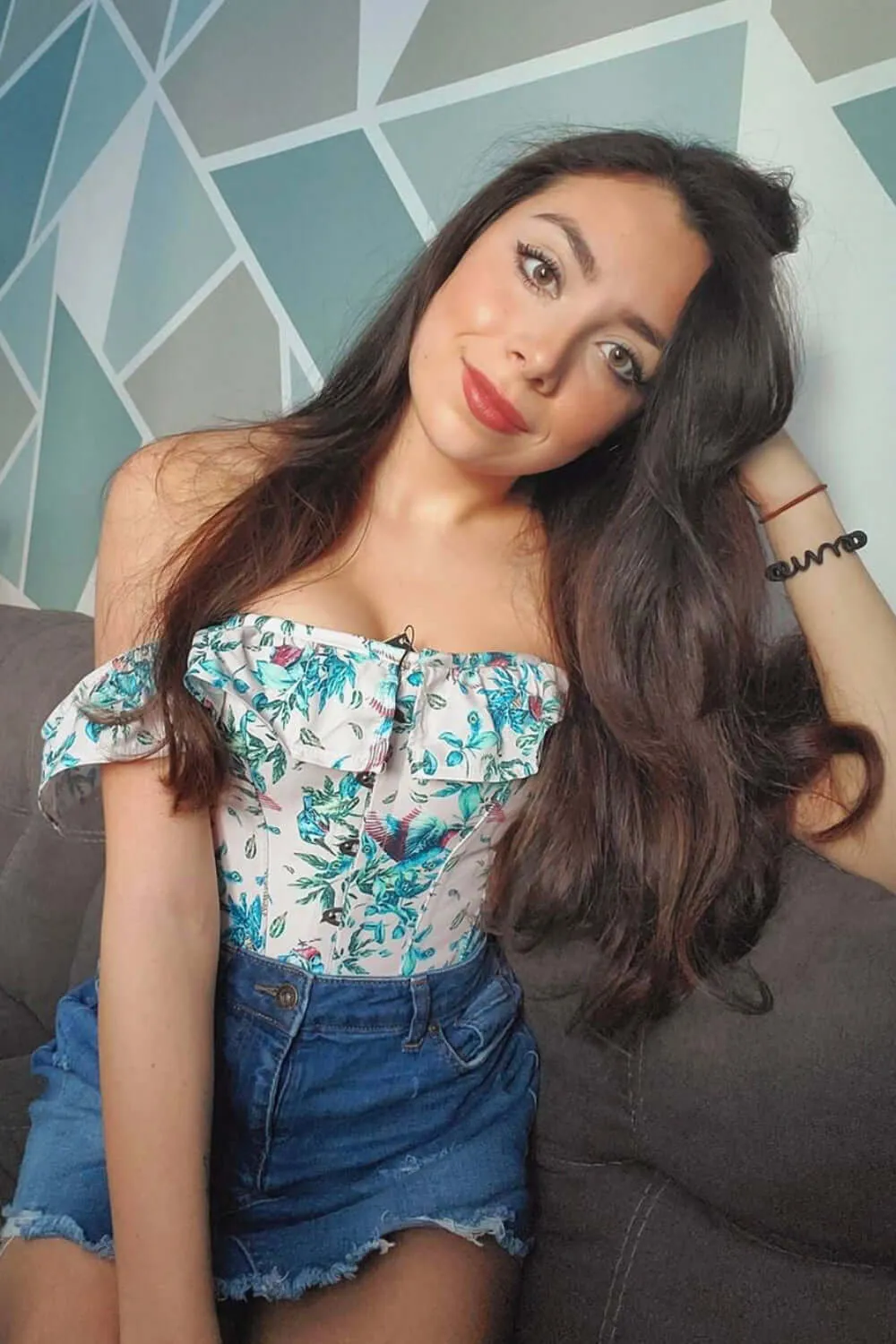 Birds Of Paradise Cold Shoulder Cotton Corset Top