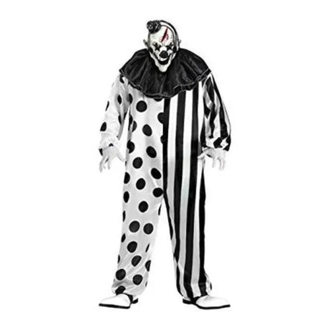 Black And White Clown Suit Plus Size
