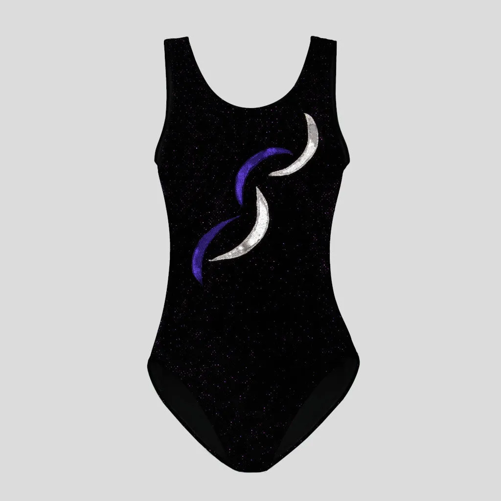 Black Shimmer Velvet Leotard