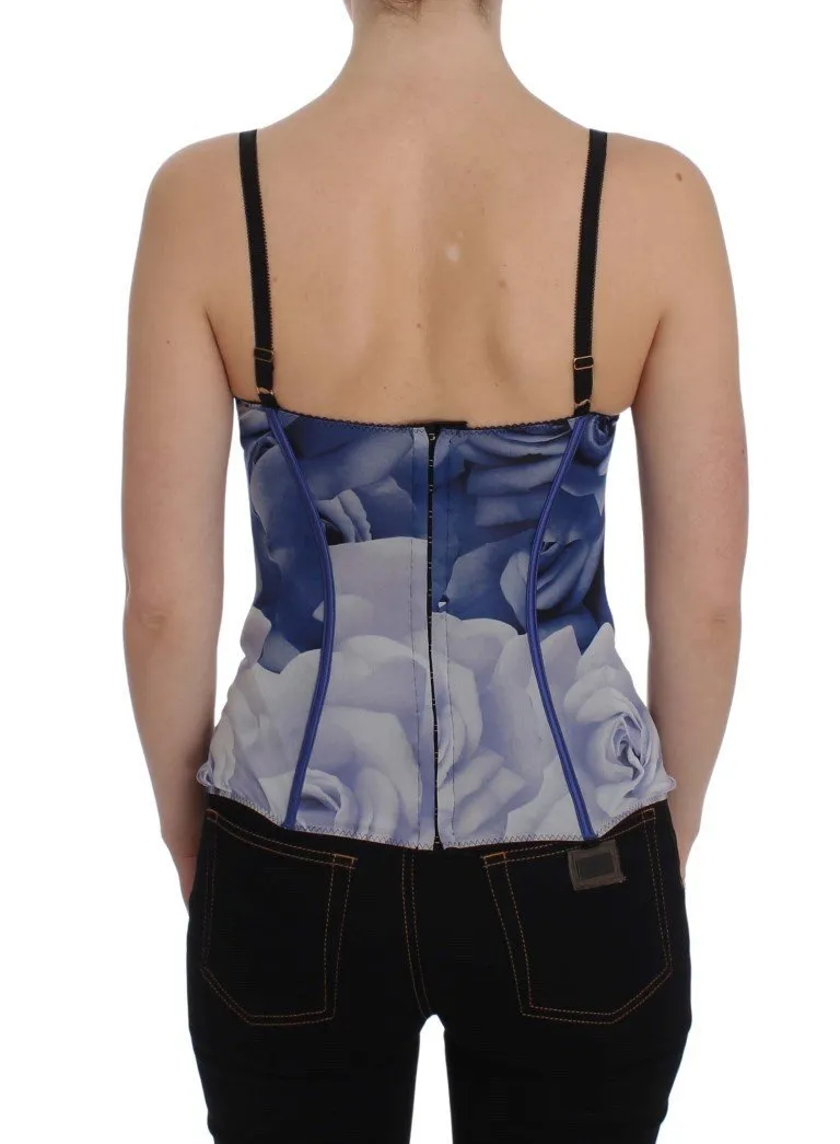 Blue Corset Bustier Top Underwear