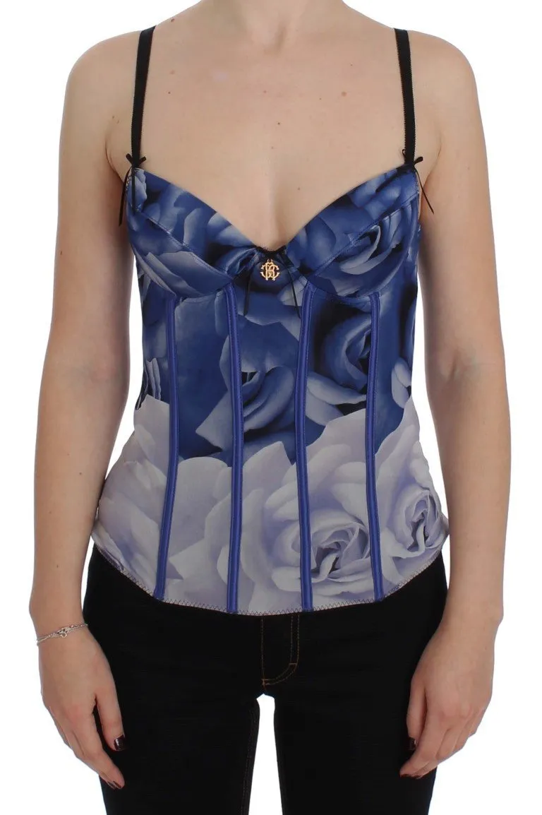 Blue Corset Bustier Top Underwear