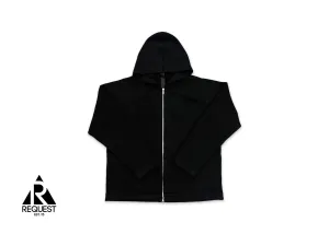 Cashmere Leather Triple Cross Hoodie "Black”