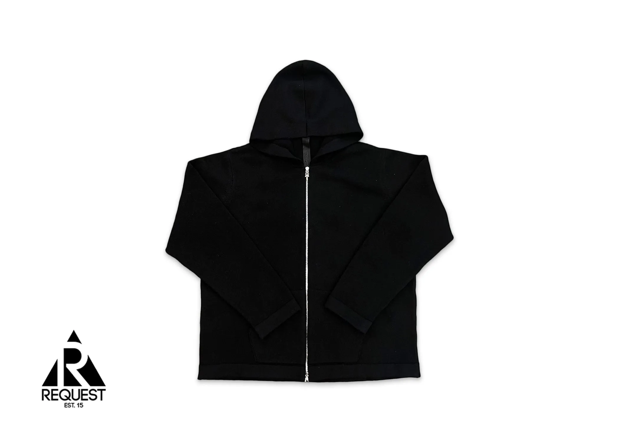 Cashmere Leather Triple Cross Hoodie "Black”