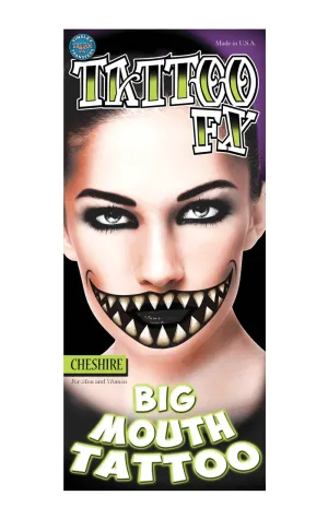 Cheshire Big Mouth Temporary Tattoo
