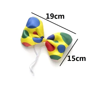 Clown Costume Set Wig Hat Nose Bow Tie  Accessories for Kids Adult Halloween  Party Circus Carnivals Cosplay  Props