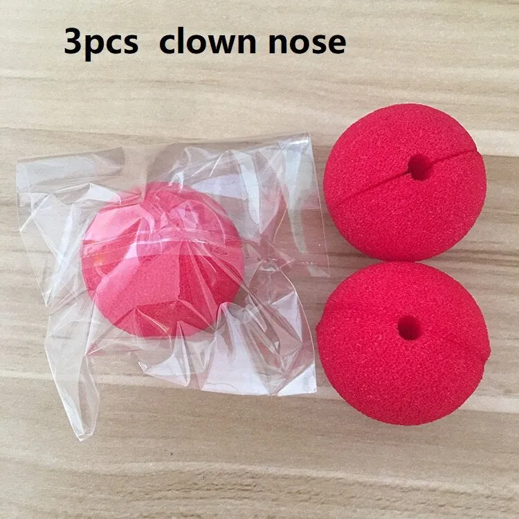 Clown Costume Set Wig Hat Nose Bow Tie  Accessories for Kids Adult Halloween  Party Circus Carnivals Cosplay  Props