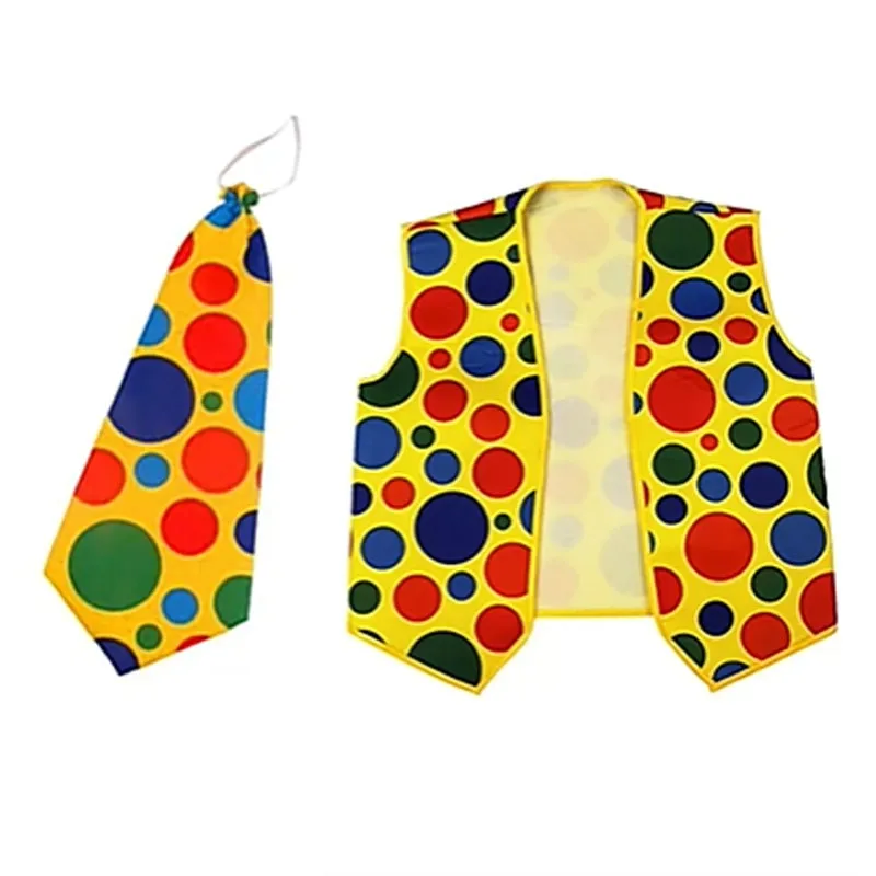 Clown Costume Set Wig Hat Nose Bow Tie  Accessories for Kids Adult Halloween  Party Circus Carnivals Cosplay  Props