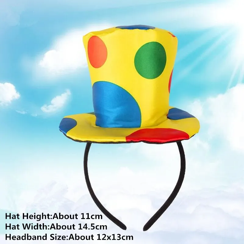 Clown Costume Set Wig Hat Nose Bow Tie  Accessories for Kids Adult Halloween  Party Circus Carnivals Cosplay  Props