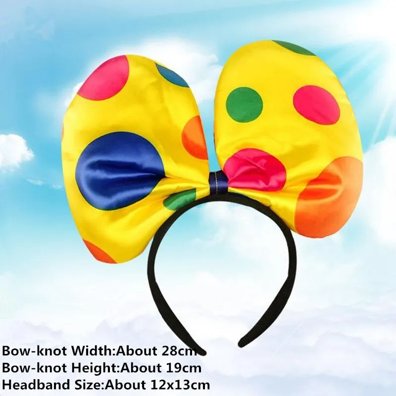 Clown Costume Set Wig Hat Nose Bow Tie  Accessories for Kids Adult Halloween  Party Circus Carnivals Cosplay  Props