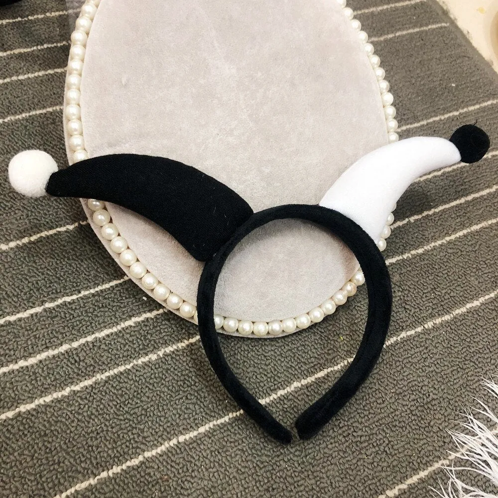 Clown Costume Set Wig Hat Nose Bow Tie  Accessories for Kids Adult Halloween  Party Circus Carnivals Cosplay  Props