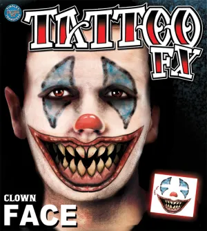 Clown Face Tattoo  Costume Accessories