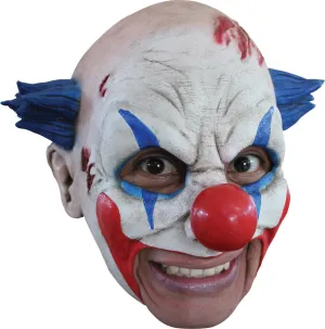 Clown Latex Mask W/ Blue Hair  Mask