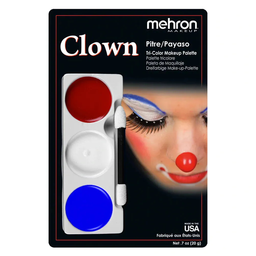 Clown Mehron Tri-Colour Palette