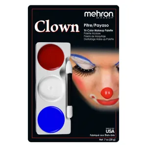 Clown Mehron Tri-Colour Palette