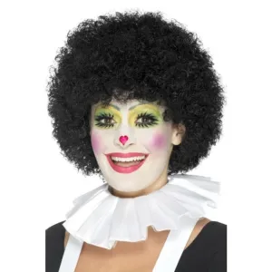 Clown Neck Ruffle White
