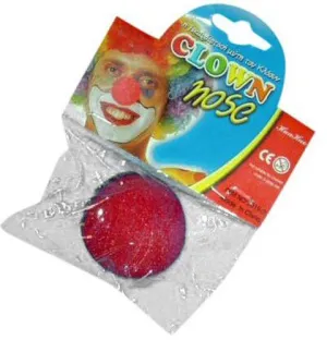 Clown Red Foam Sponge Stick-On Nose