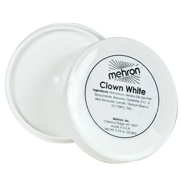 Clown White Foundation Mehron Makeup Professional Mime Greasepaint
