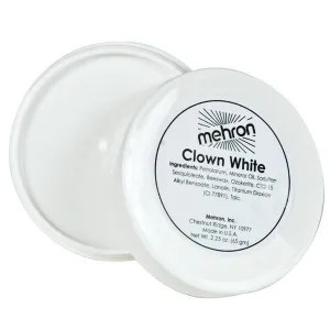 Clown White Foundation Mehron Makeup Professional Mime Greasepaint