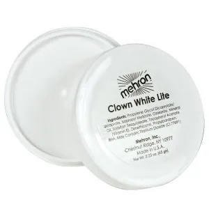 Clown White Mehron Makeup 56g Lite Professional Mime Face Greasepaint
