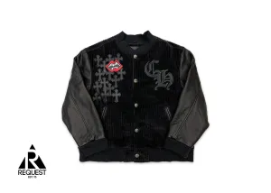 Corduroy & Leather Matty Boy Varsity Jacket "Black"