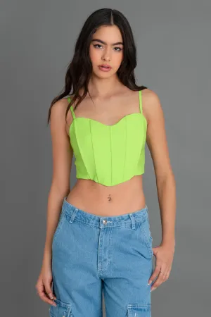 Corset de escote corazón con varillas