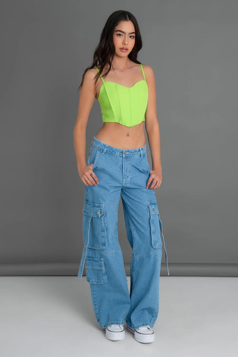 Corset de escote corazón con varillas