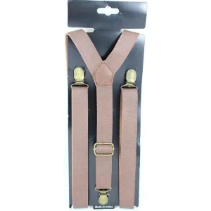 Country Squire Leather Look Brown Braces