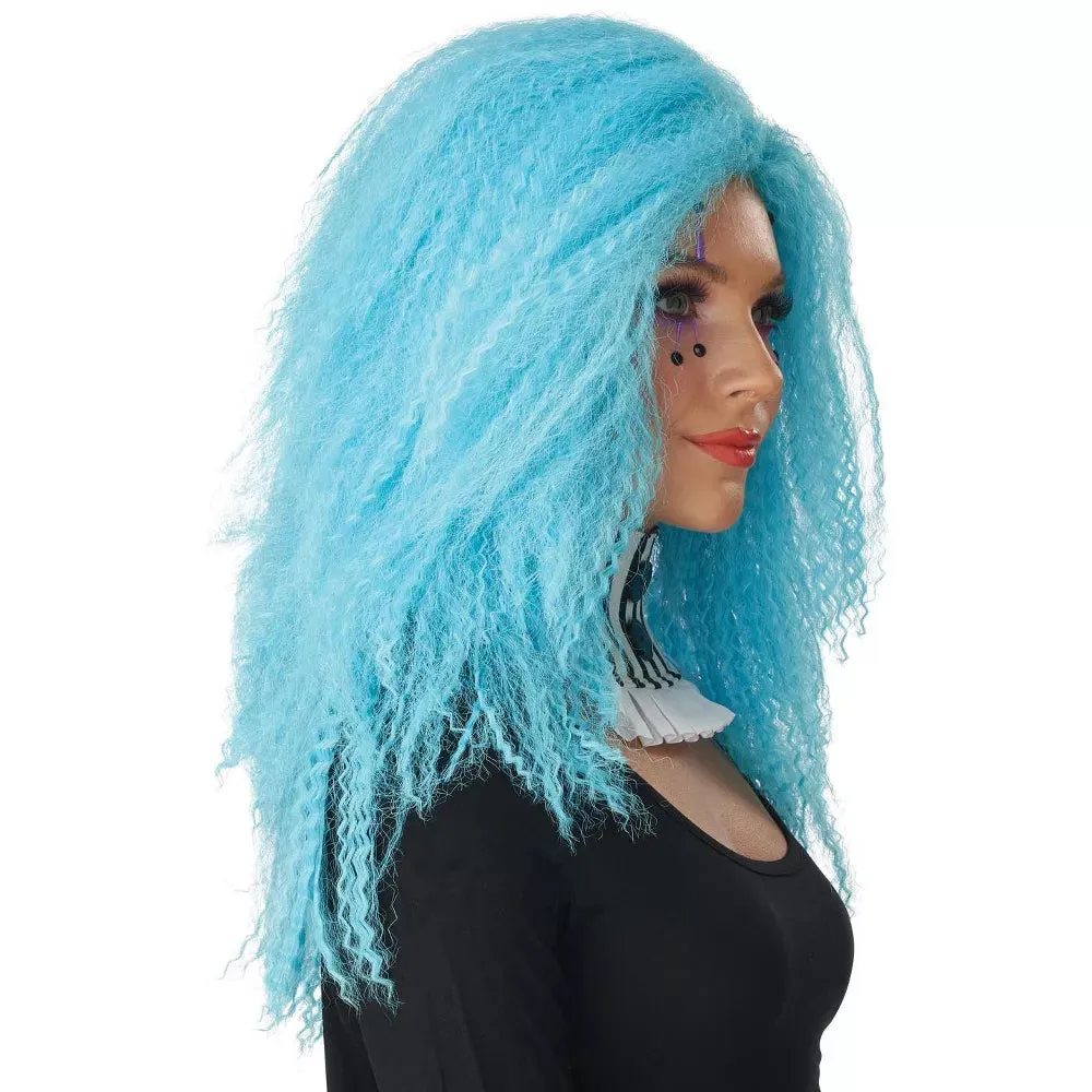 Crimped N Kooky Blue Wig