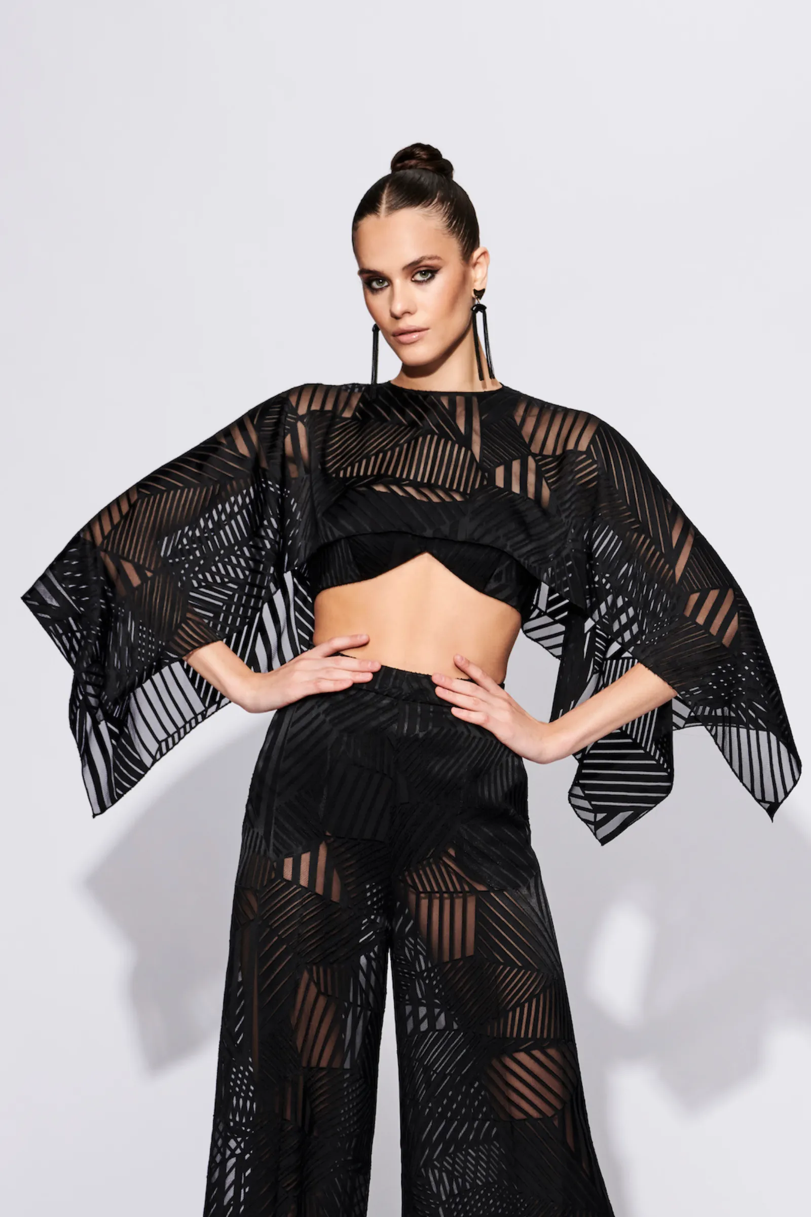 Cropped Flutter Sleeve Top