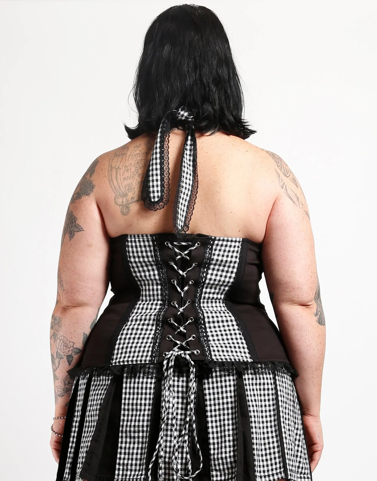 CURVE BO PEEP HALTER CORSET WHITE