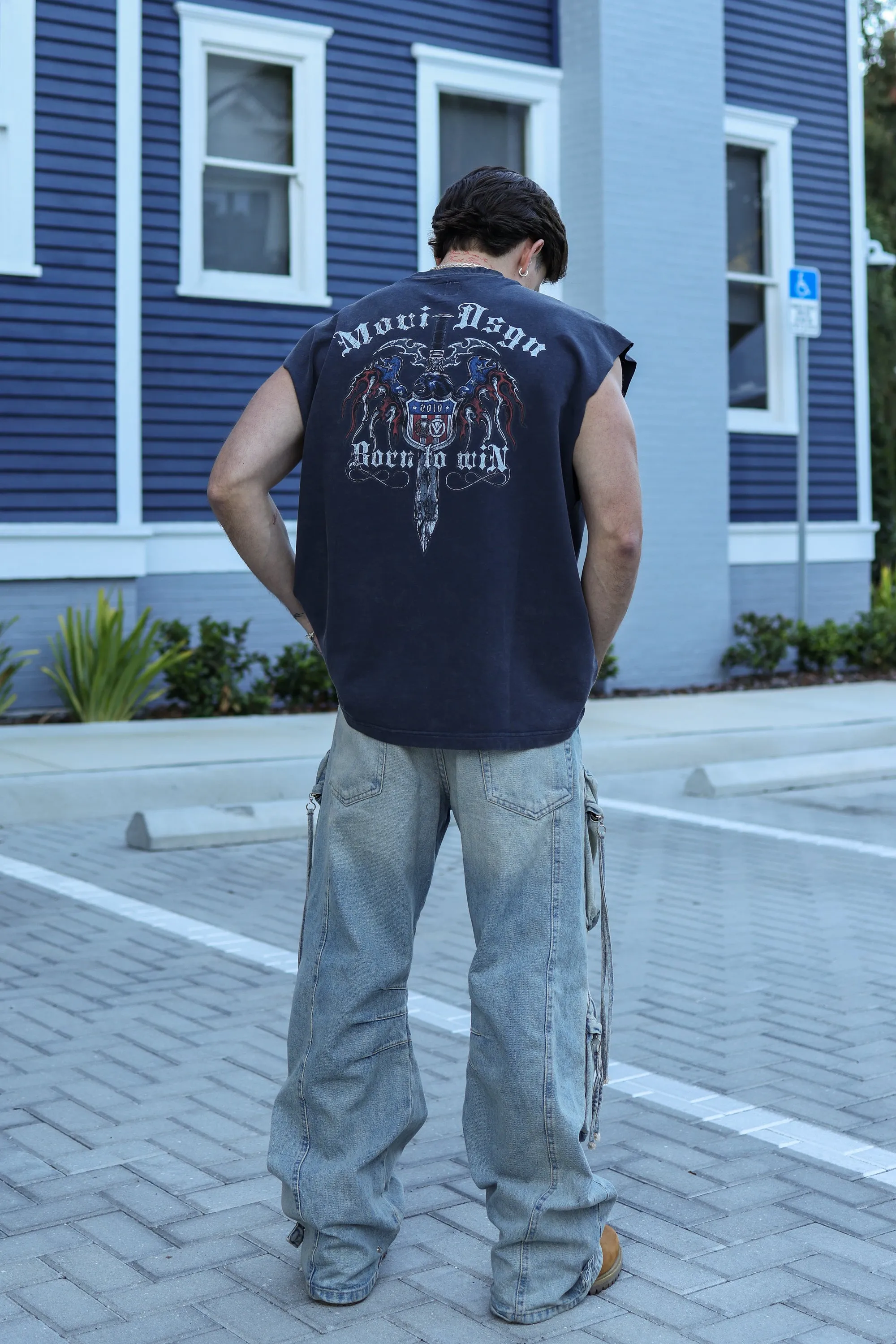 DAGGER CUT-OFF - WASHED NAVY