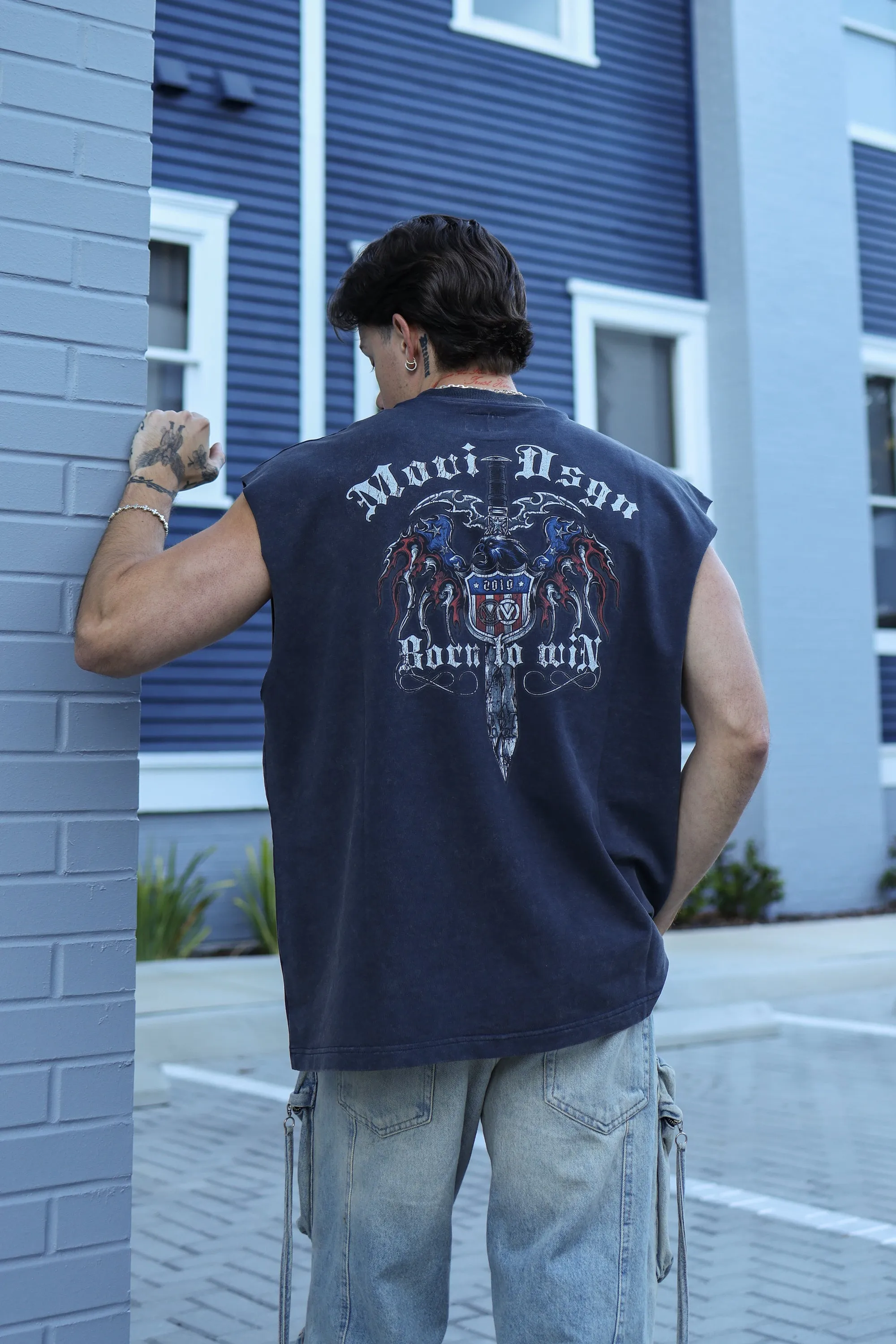 DAGGER CUT-OFF - WASHED NAVY