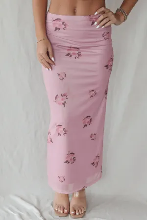 DEAL Keep My Promises Purple Floral Maxi Skirt