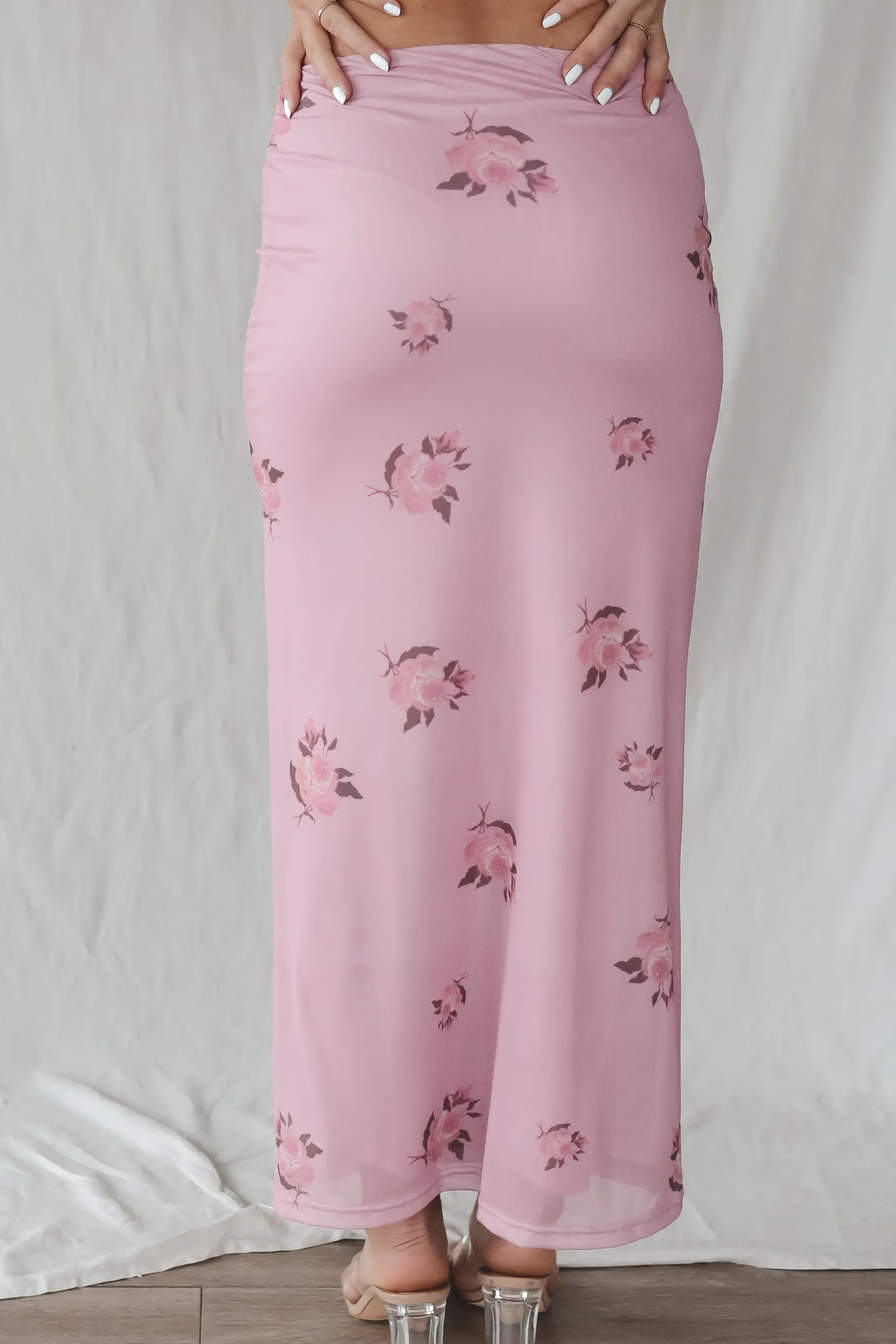 DEAL Keep My Promises Purple Floral Maxi Skirt