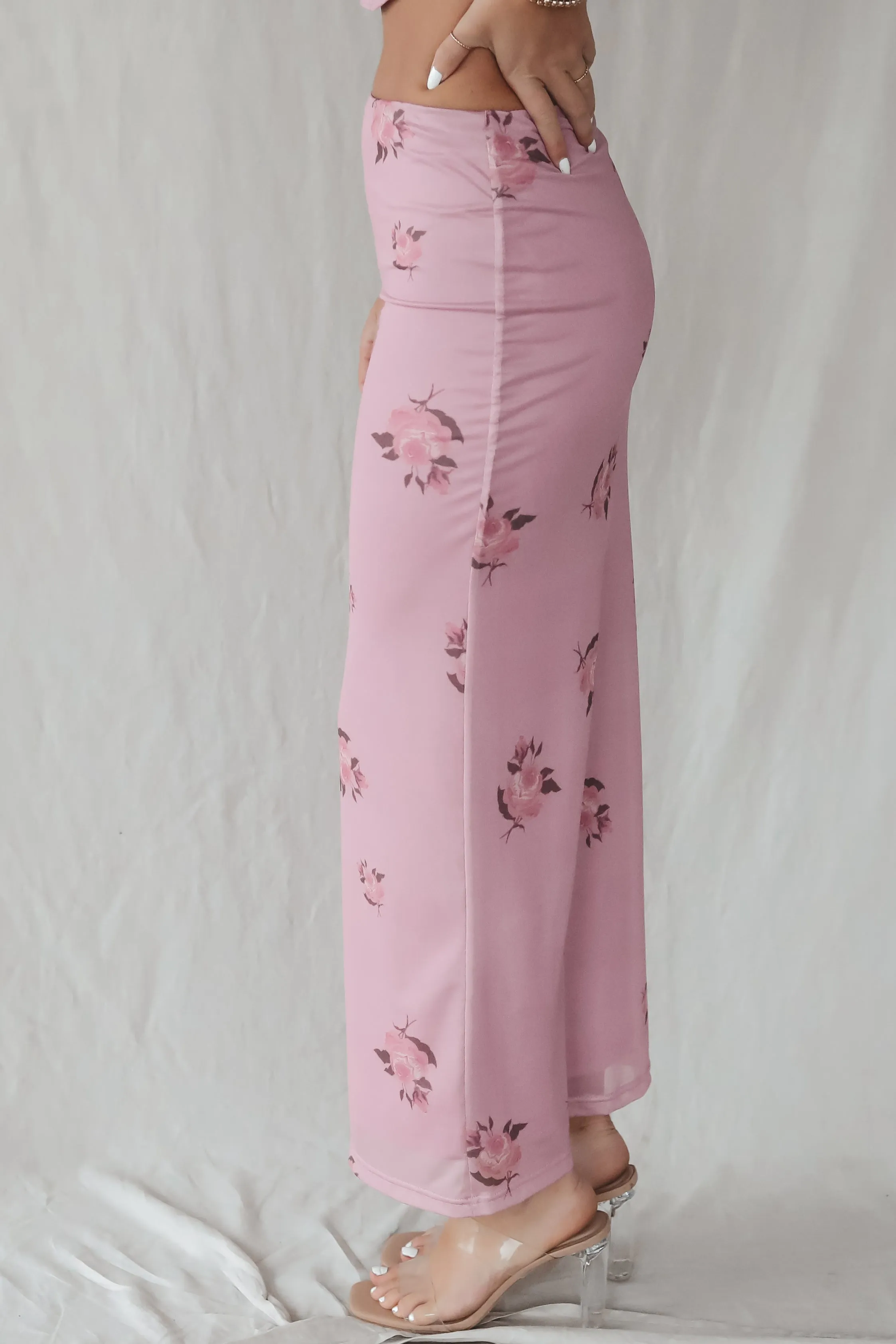 DEAL Keep My Promises Purple Floral Maxi Skirt